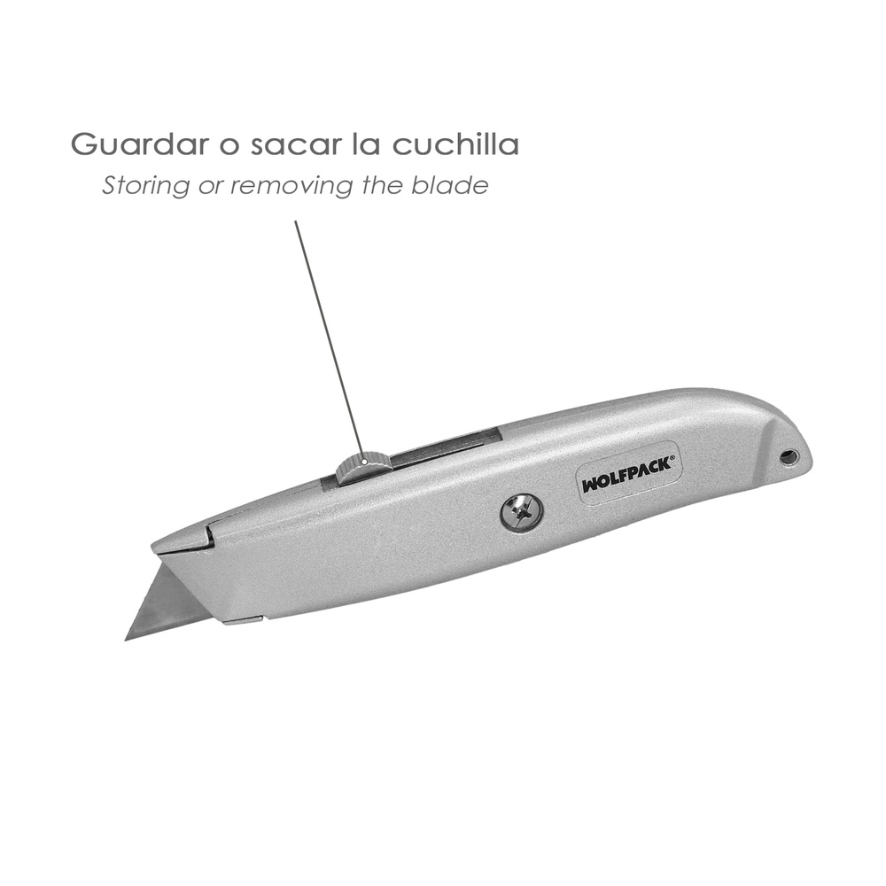 Cutter Hoja Trapezoidal Retráctil Acero Sk5 4